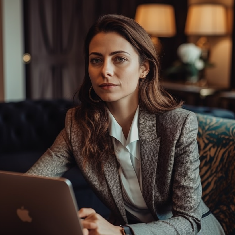 CarCarich_brunette_woman_35_years_old_in_a_business_suit_at_a_l (2)